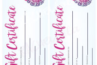 Nail Gift Certificate Template: A Complimentary Voucher For Manicures And Pedicures