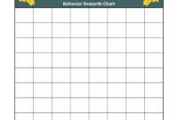 Blank Reward Chart Template For Behavioral Modification