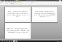 A Comparative Analysis Of Microsoft Word Note Card Templates For Academic Research