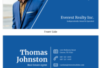 Professional Real Estate Agent Business Card Design Template