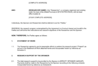 Market Research Agreement Template