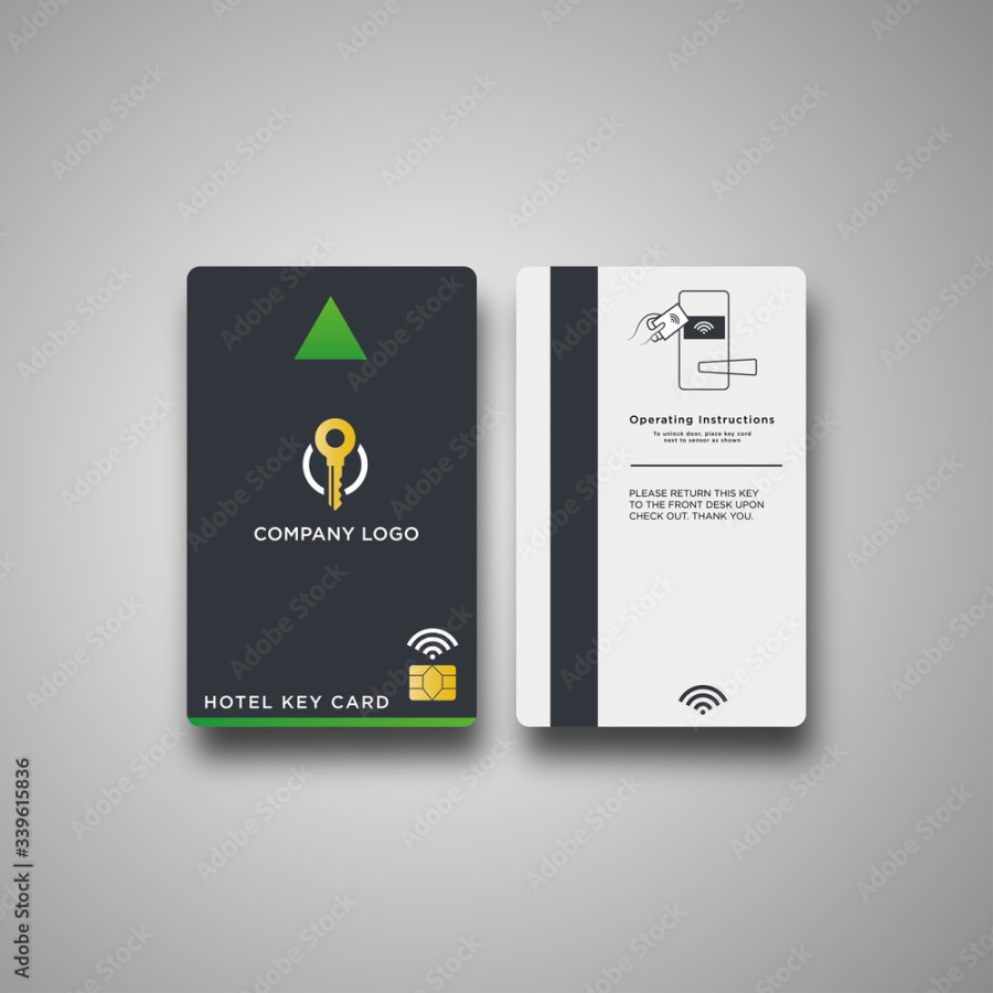 Smart hotel key card design template Stock-Vektorgrafik  Adobe Stock