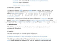 Sports Sponsorship Agreement Template: A Comprehensive Guide