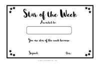 Star Of The Week Certificate Template: Recognizing Exceptional Achievement