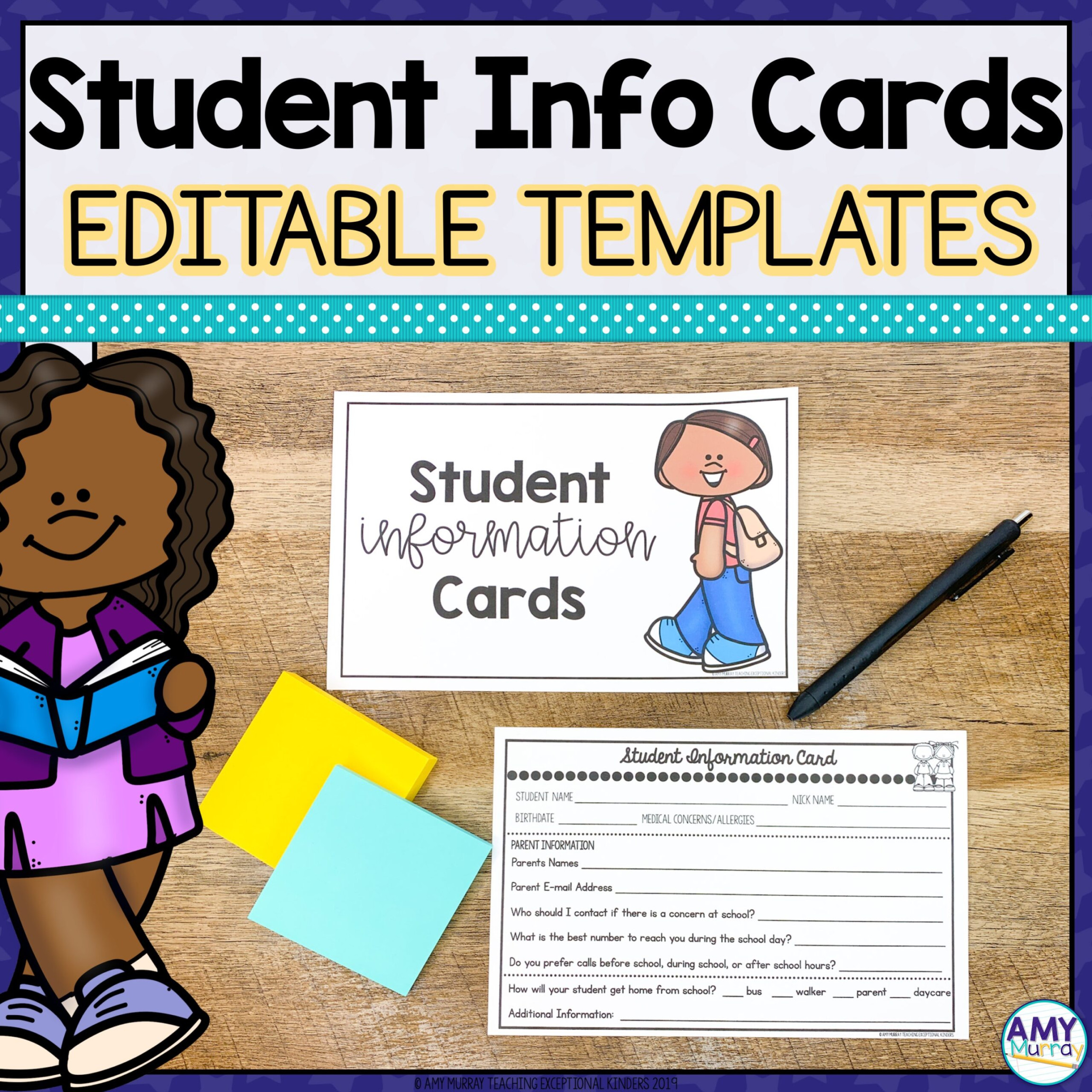 Student Information Cards - Teaching Exceptional Kinders