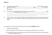 Collateral Warranty Agreement Template: A Comprehensive Guide