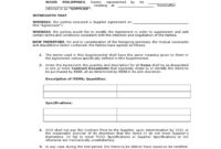 Supplemental Agreement Template For Contract Modification