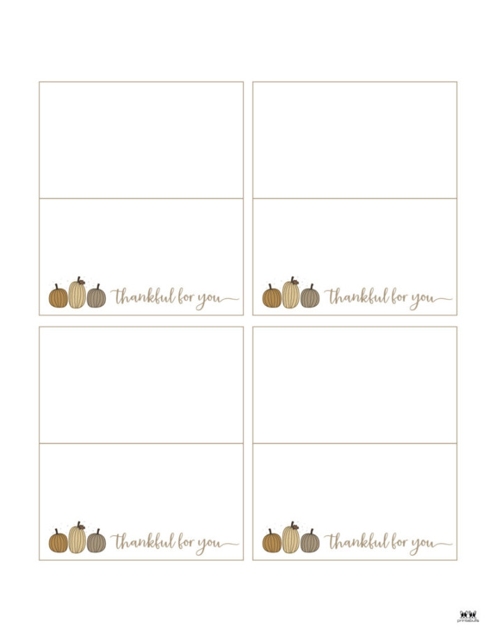 Thanksgiving Place Cards -  FREE Printable Sets  Printabulls