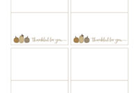 Thanksgiving Place Cards Template