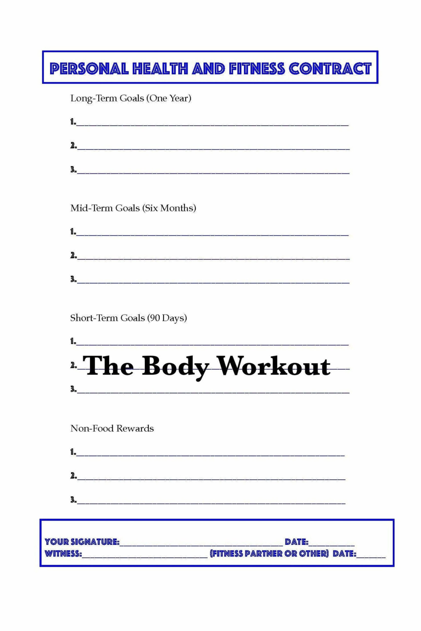 Weight Loss Contract (Just for you!) - Etsy