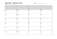 A Comparative Analysis Of Words Their Way Blank Sort Templates For Effective Vocabulary Instruction