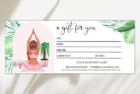 Yoga Gift Certificate Template: A Complimentary Guide For Bestowing Tranquility