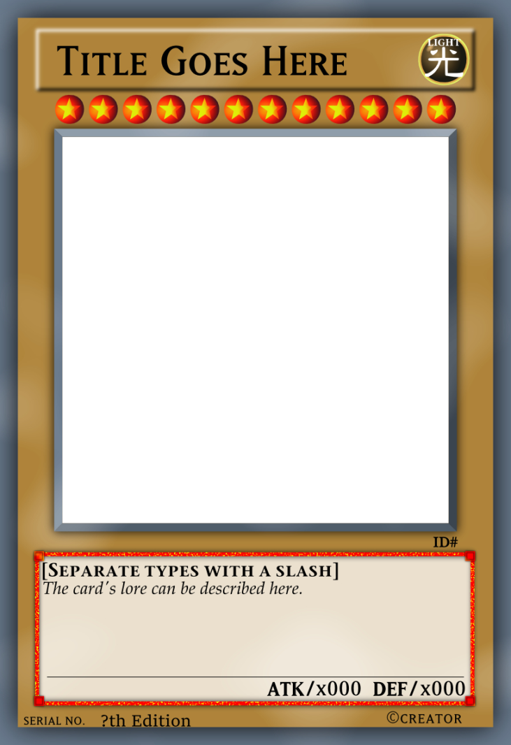 Yugioh Card Template