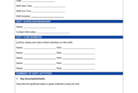 Shift Report Template