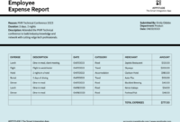 Quarterly Expense Report Template