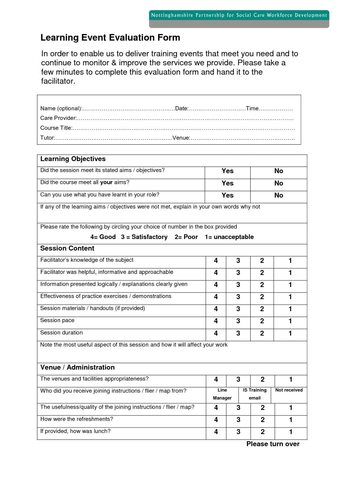 Feedback Form Template Outline Templates Trainer pertaining to