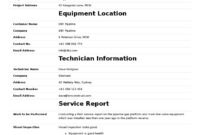 Technical Service Report Template