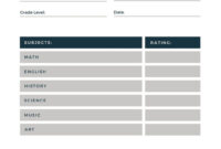 Homeschool Report Card Template: A Comprehensive Guide