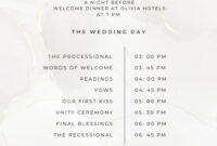 Comprehensive Wedding Agenda Templates For Seamless Event Planning