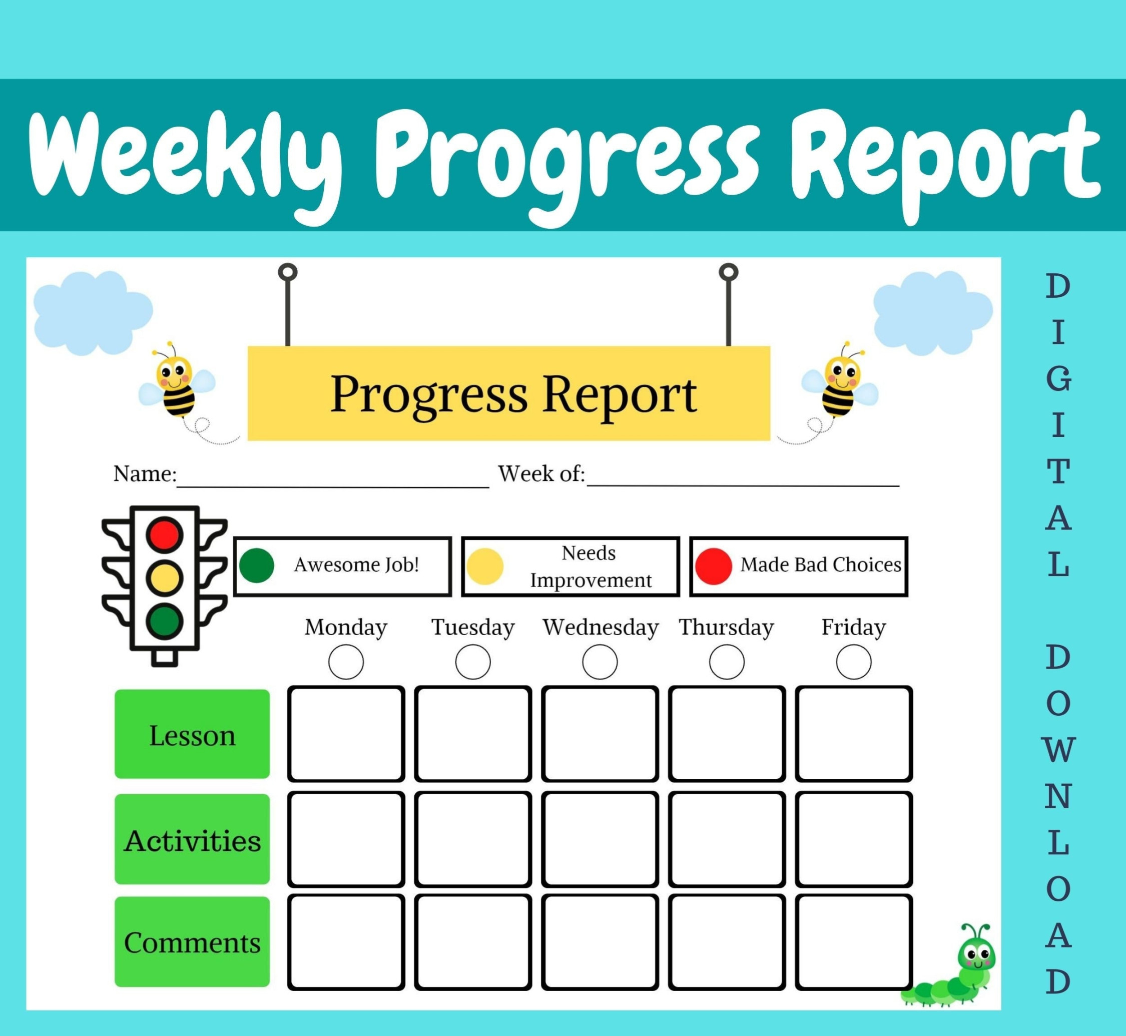 Progress Report Preschool Progress Report Daycare Behavior Chart