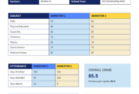 Pupil Progress Report Template